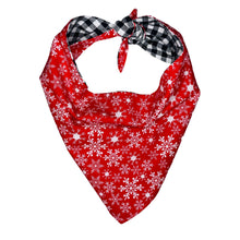 Load image into Gallery viewer, Snow Day Reversible Pet Bandana
