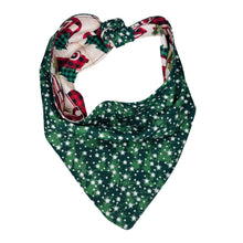 Load image into Gallery viewer, Happy Camper Reversible Winter Plaid Pet Bandana

